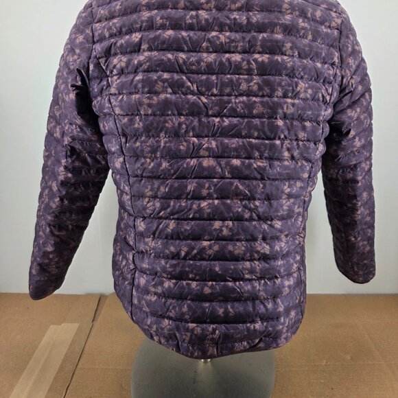 Eddie Bauer EB700 FloralGoose Down Quilted Purple  Puffer Jacket Womens Size XL - Picture 15 of 16